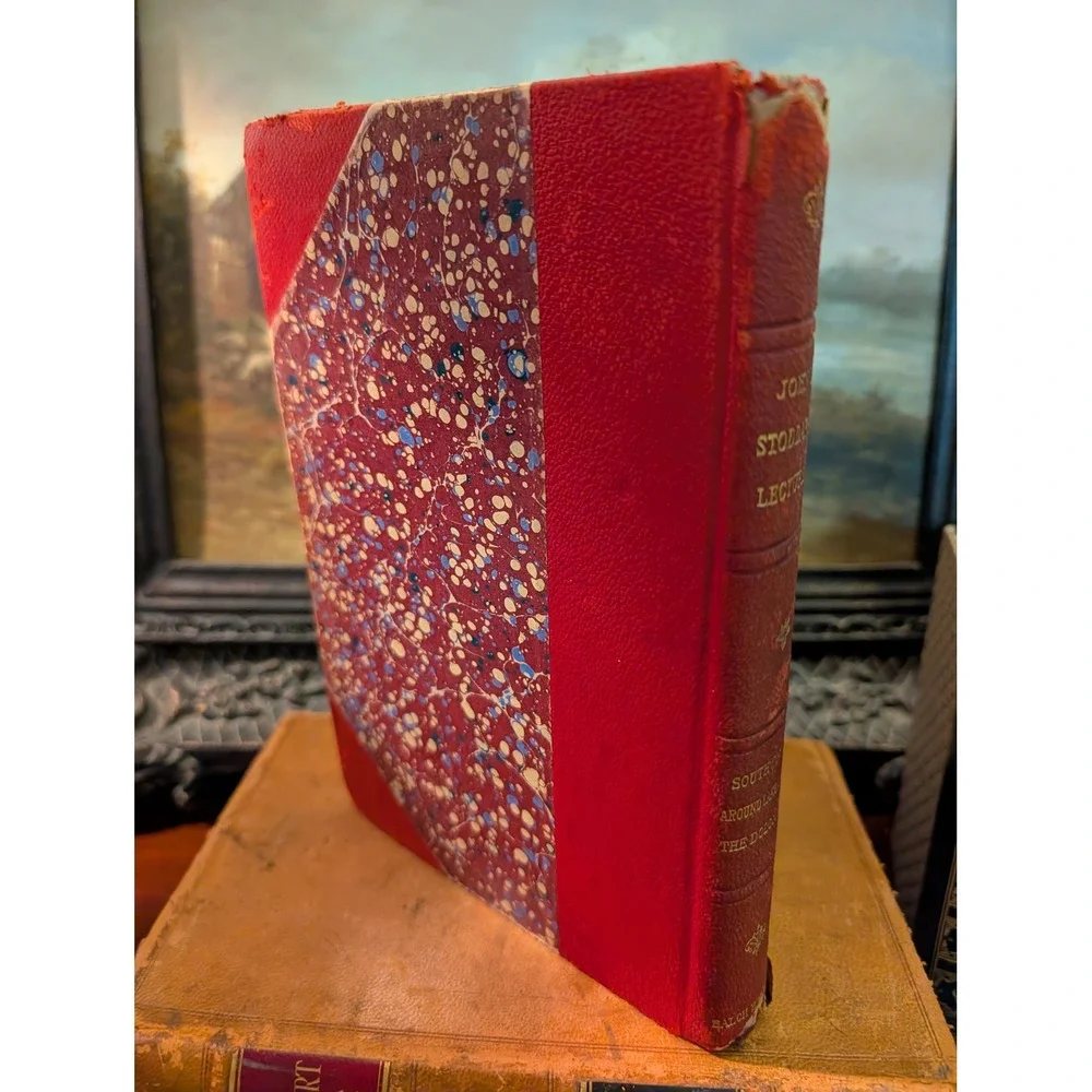 1904 John L Stoddard's Lectures Supp Vol 3 South Tyrol Lake Garda Leather Book